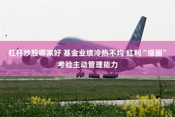 杠杆炒股哪家好 基金业绩冷热不均 红利“缩圈”考验主动管理能力