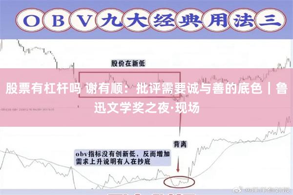 股票有杠杆吗 谢有顺：批评需要诚与善的底色｜鲁迅文学奖之夜·现场