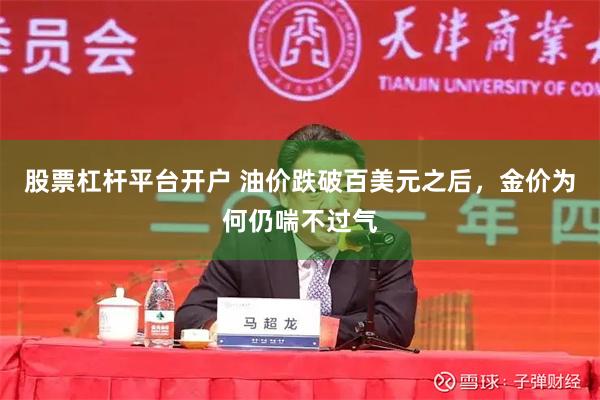 股票杠杆平台开户 油价跌破百美元之后，金价为何仍喘不过气